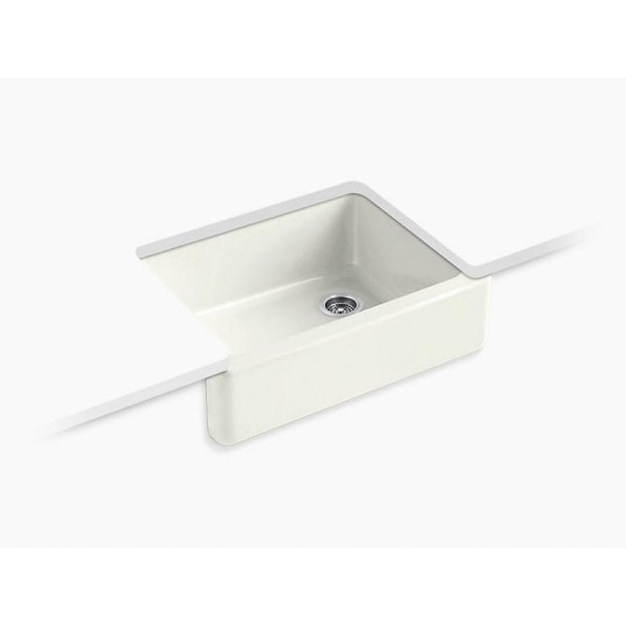 Kohler® Whitehaven® K-6487-NY Farmhouse Kitchen Sink, Rectangular, Cast Iron, Dune
