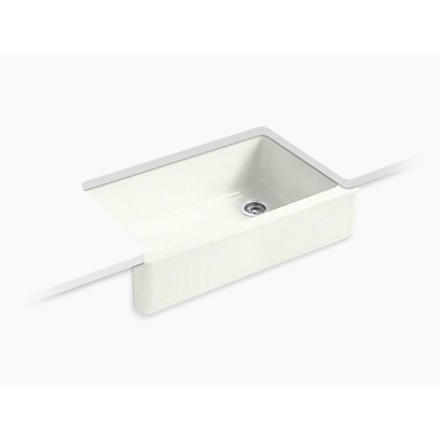 Kohler® Whitehaven® K-6489-NY Farmhouse Kitchen Sink With Tall Apron, Rectangular, Cast Iron, Dune thumbnail 3
