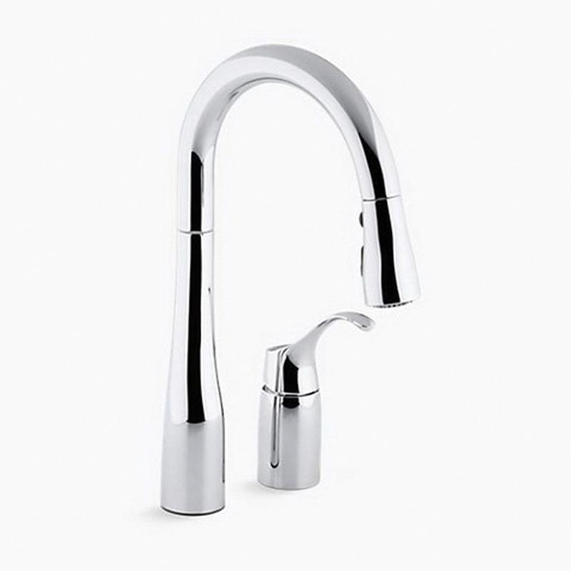 Kohler® Simplice® K-649-CP Kitchen Faucet, Deck, Pull-Down, Polished Chrome thumbnail 4