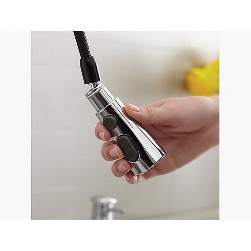Kohler® Simplice® K-649-CP Kitchen Faucet, Deck, Pull-Down, Polished Chrome thumbnail 3