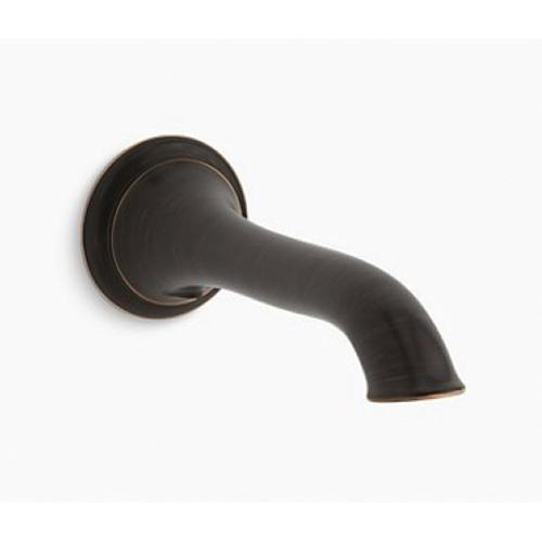 Kohler Artifacts&trade; K-72791 Oil-Rubbed Bronze Metal Non-Diverting Tub Bath Spout, 1/2 inch NPT x 8 inch