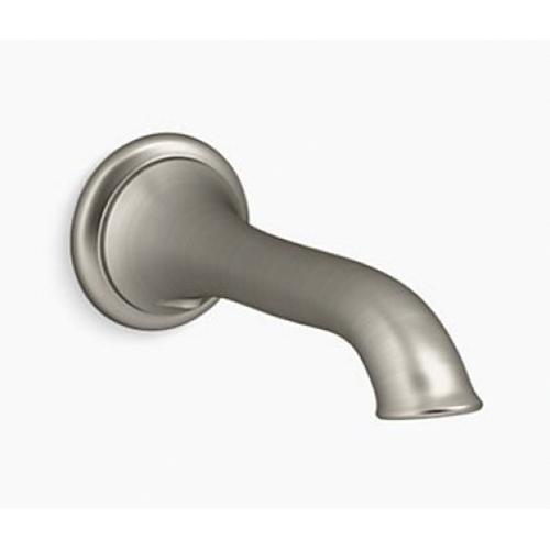 Kohler Artifacts&trade; K-72791 Vibrant Brushed Nickel Metal Non-Diverting Tub Bath Spout, 1/2 inch NPT x 8 inch