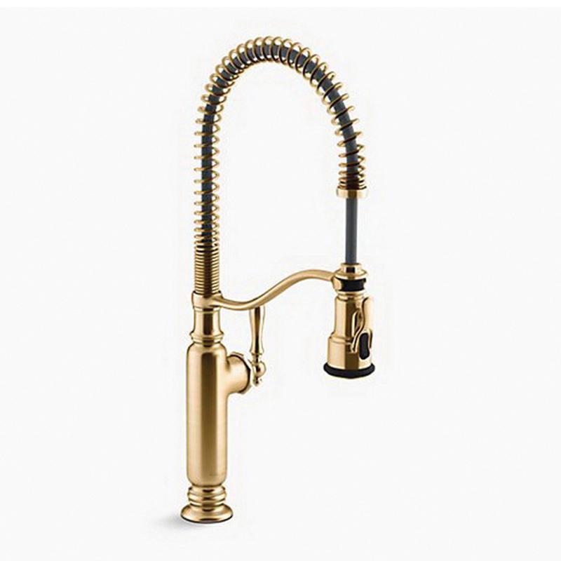 Kohler® Tournant™ K-77515-2MB Kitchen Faucet, Deck, Pull-Down, Vibrant® Moderne Brushed Brass