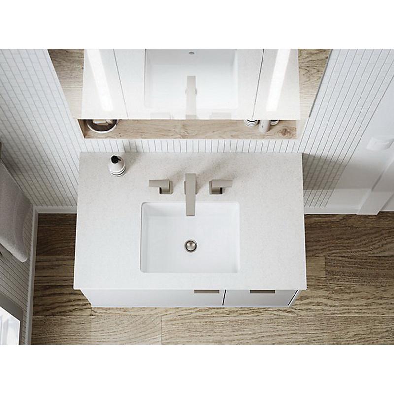 Kohler® Verticyl® Rectangle K-8189-0 Bathroom Sink, Rectangular, Vitreous China, White thumbnail 3