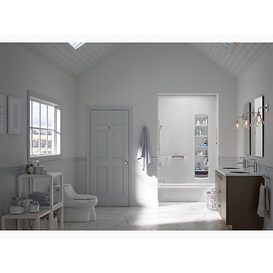 Kohler® Bellwether® K-837-0 Bathtub With Integral Apron, Soaking Bath Therapy, Rectangular, 60 in L, 30-1/4 in W, White
