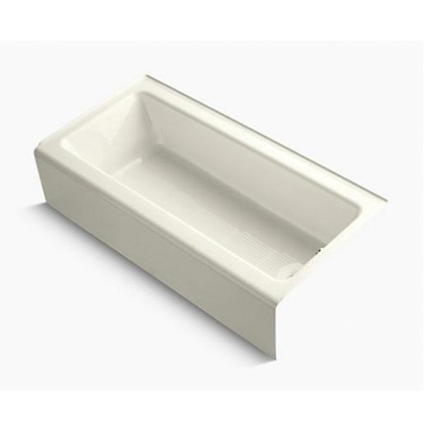 Kohler® Bellwether® K-838-96 Bathtub With Integral Apron, Soaking Bath Therapy, Rectangular, 60 in L, 30-1/4 in W