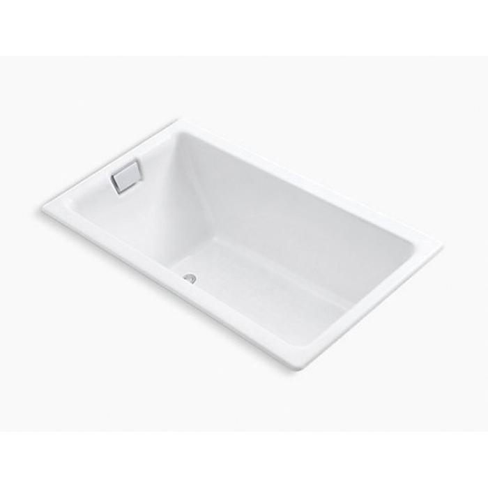 Kohler® Tea-for-Two® K-855-0 Bathroom Sink, Rectangular, Iron, White, Enamel