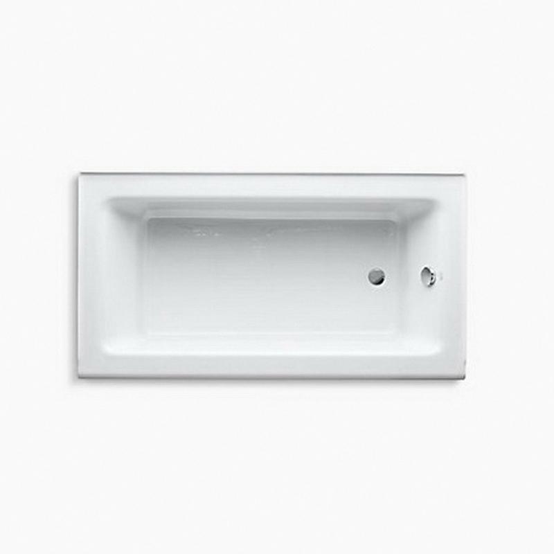 Kohler® Bellwether® K-876-0 Bathtub With Integral Apron, Soaking Bath Therapy, Rectangular, 60 in L, 32 in W, White thumbnail 4