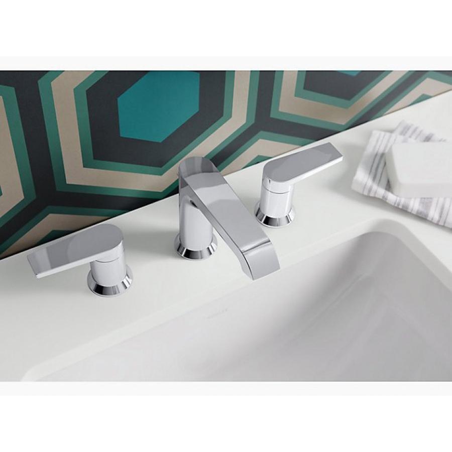 Kohler® Hint® K-97093-4-2MB Bathroom Faucet, 2-Handle, Deck, Widespread, Pop-Up, Vibrant® Moderne Brushed Brass thumbnail 4