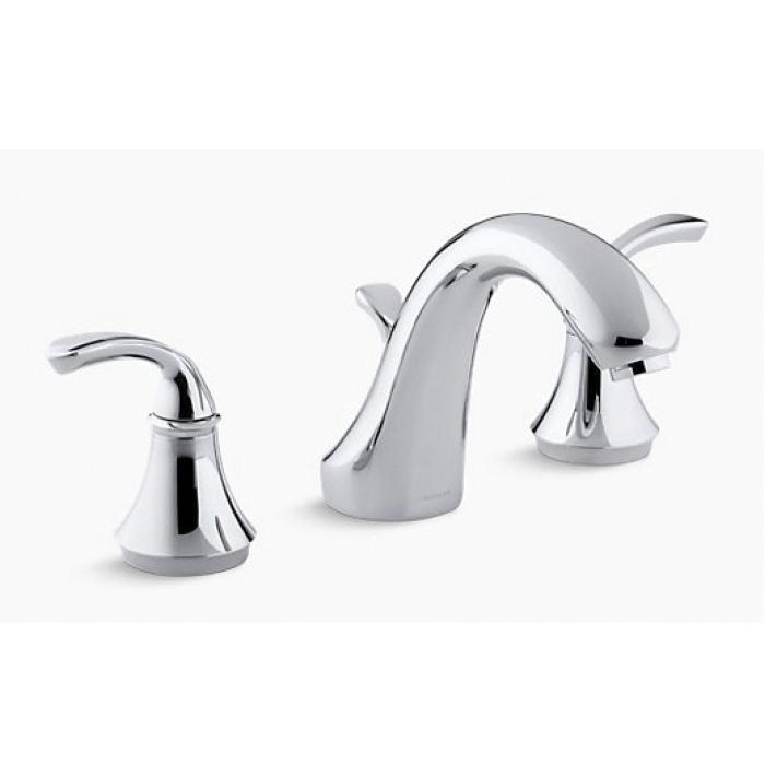 Kohler Fort® K-T10292-4-CP 2-Handle Tub or Deck-Mount Rim Valve Trim, Polished Chrome