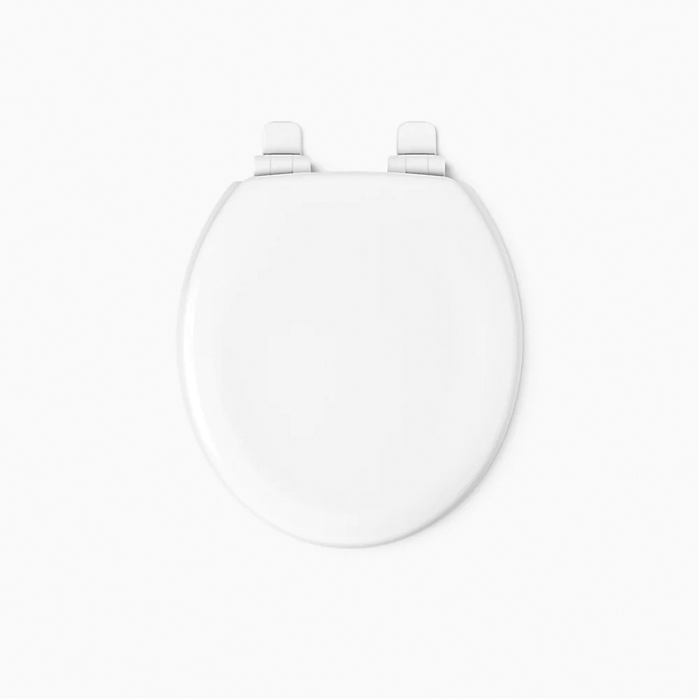 Kohler® Stonewood® K-20467-0 Toilet Seat, Round, Wood, White, 15-1/4 in L x 14-3/16 in W x 7/8 in H thumbnail 2