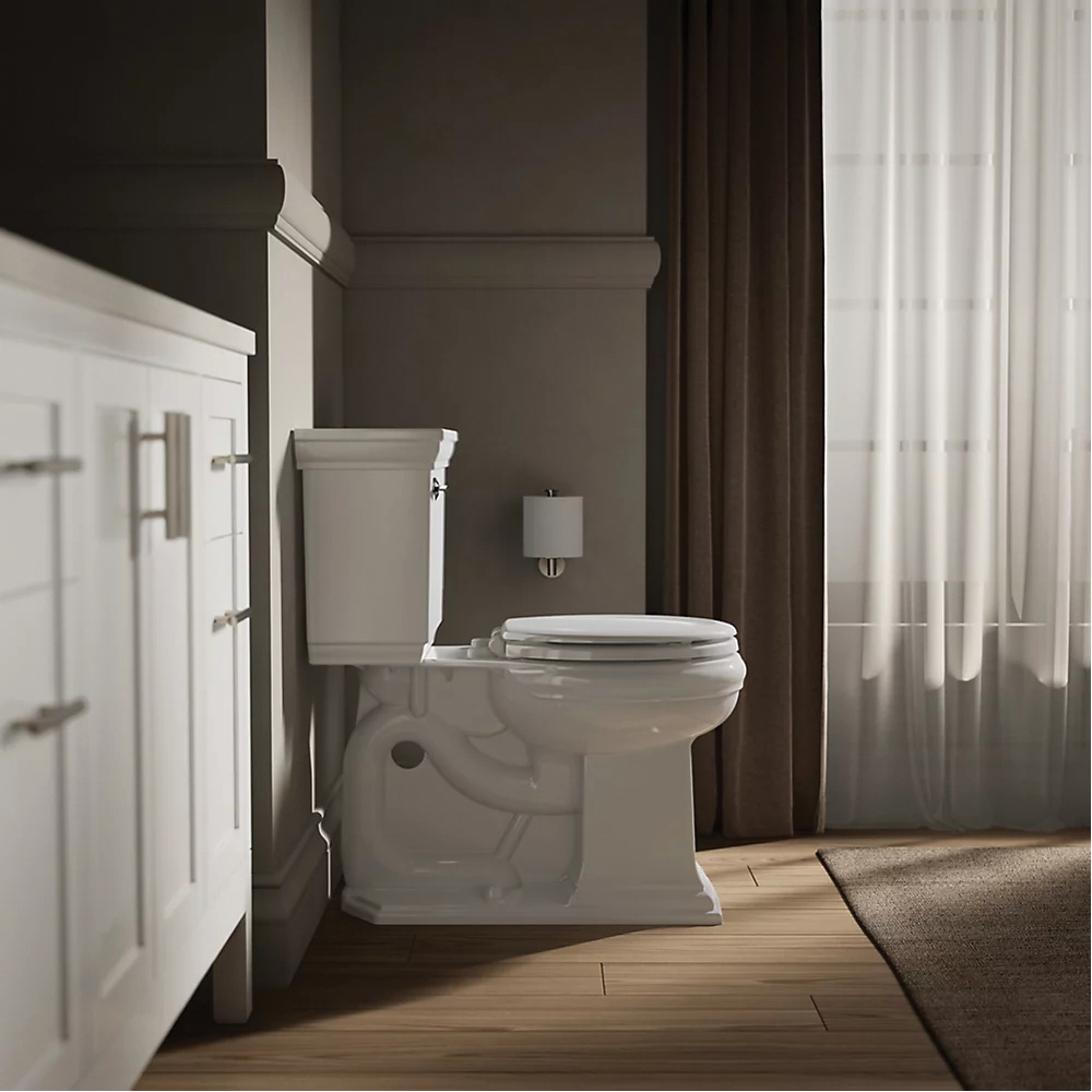 Kohler® Stonewood® K-20467-0 Toilet Seat, Round, Wood, White, 15-1/4 in L x 14-3/16 in W x 7/8 in H thumbnail 4