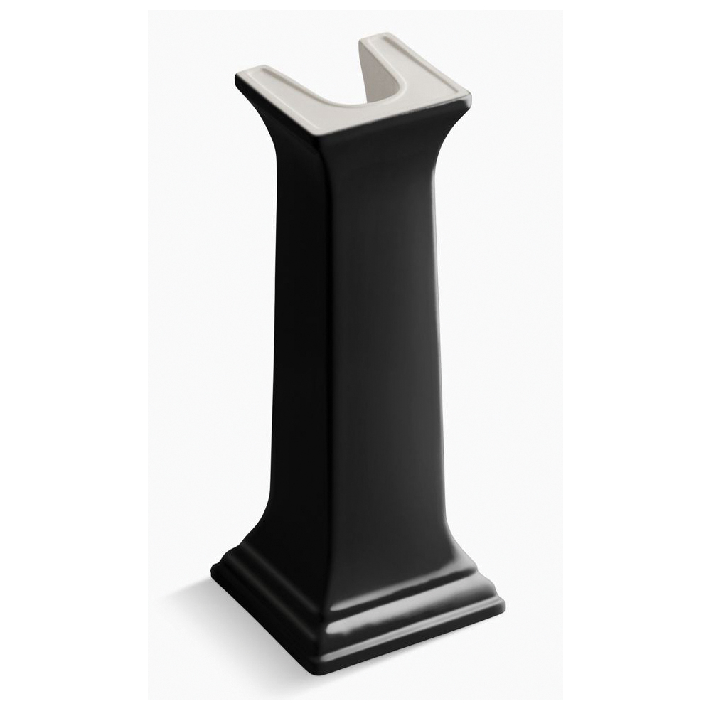 Kohler Memoirs&reg; K-2267 Fireclay Square Bathroom Sink Pedestal, 27-3/8 inch H, Black