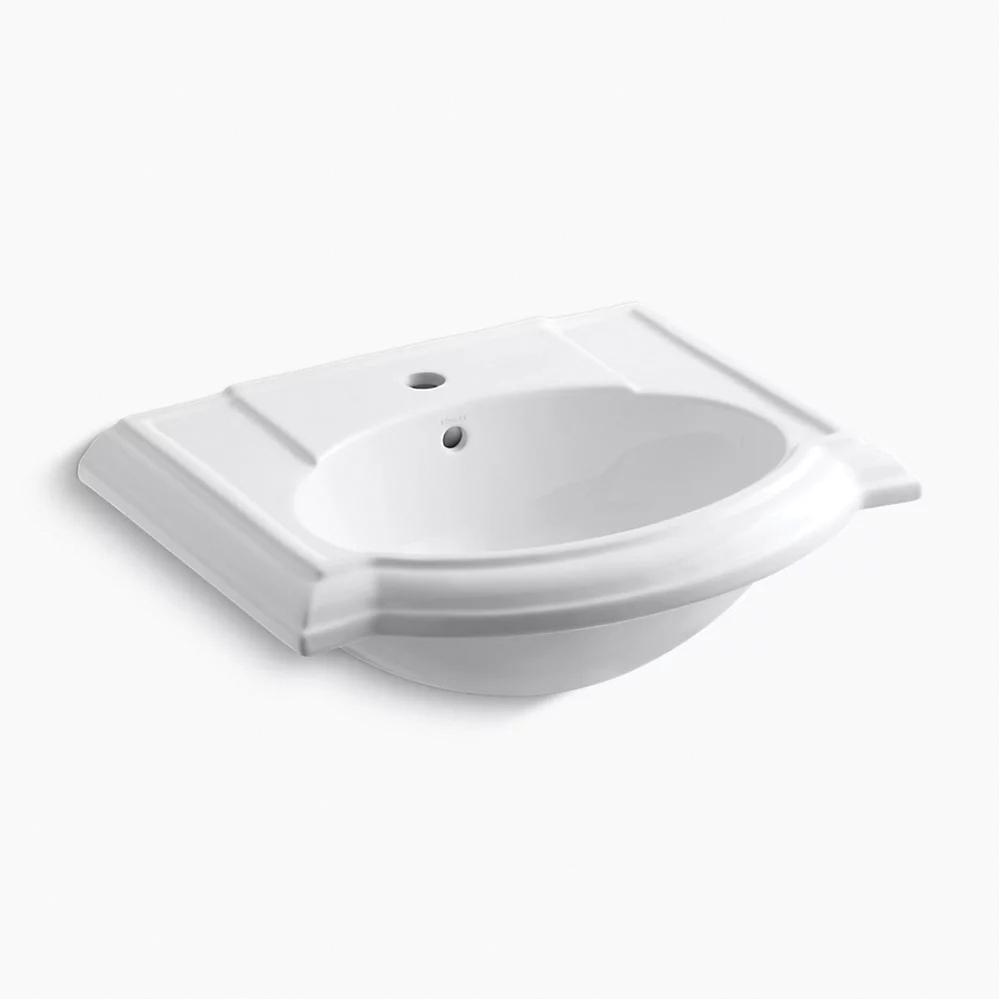 Kohler K-2287-1 Devonshire® Classic Vitreous China Oval Pedestal Sink Basin, 24-1/8 inch L x 19-3/4 inch W, White