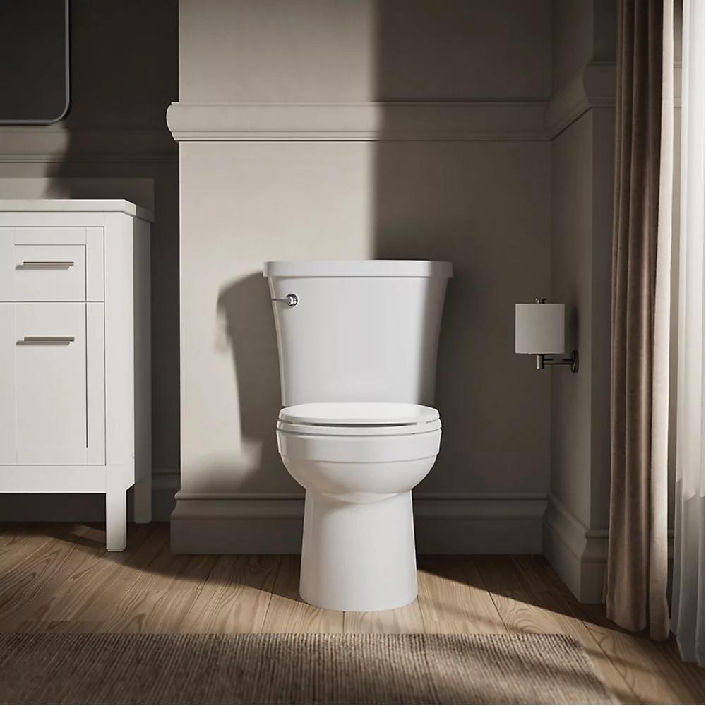 Kohler® Kingston™ K-25096-0 Toilet Bowl, Round, 1.28 gpf Flush Rate, 12 in Rough-In, Floor Mounting, Vitreous China thumbnail 2
