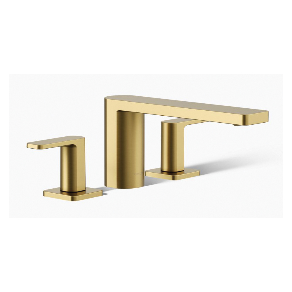 Kohler® Parallel® K-27121-4-2MB Bathroom Sink Faucet, 2-Handle, Deck, Vibrant® Brushed Moderne Brass
