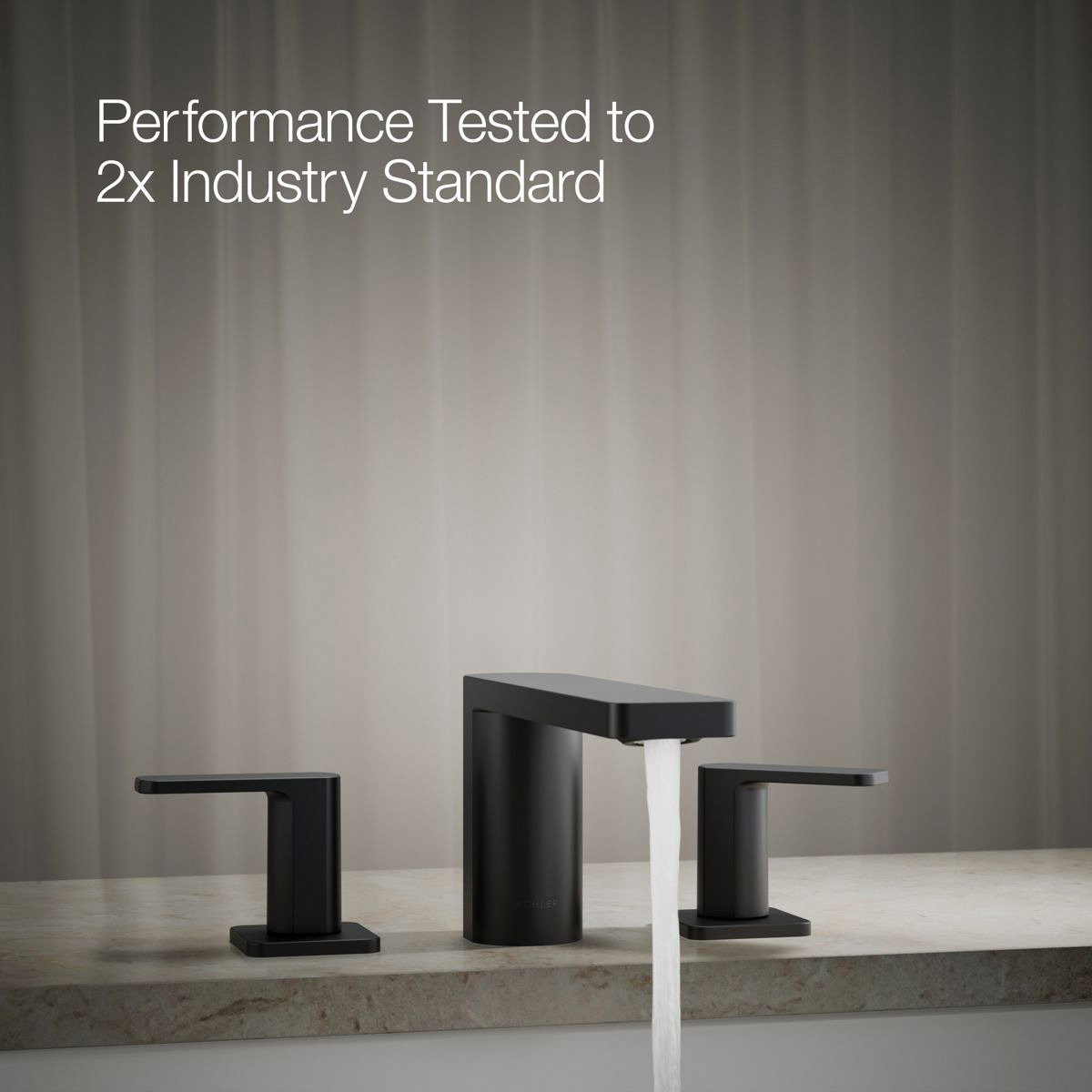Kohler® Parallel® K-27121-4-BL Bathroom Sink Faucet, 2-Handle, Deck, Matte Black thumbnail 2