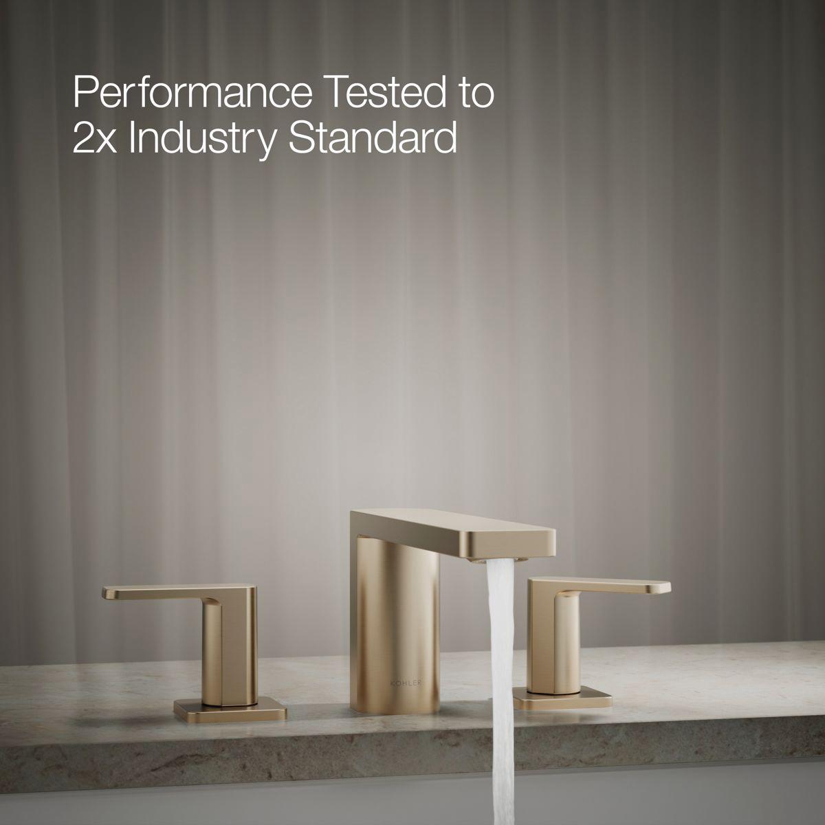 Kohler® Parallel® K-27121-4-BV Bathroom Sink Faucet, 2-Handle, Deck, Vibrant® Brushed Bronze thumbnail 4