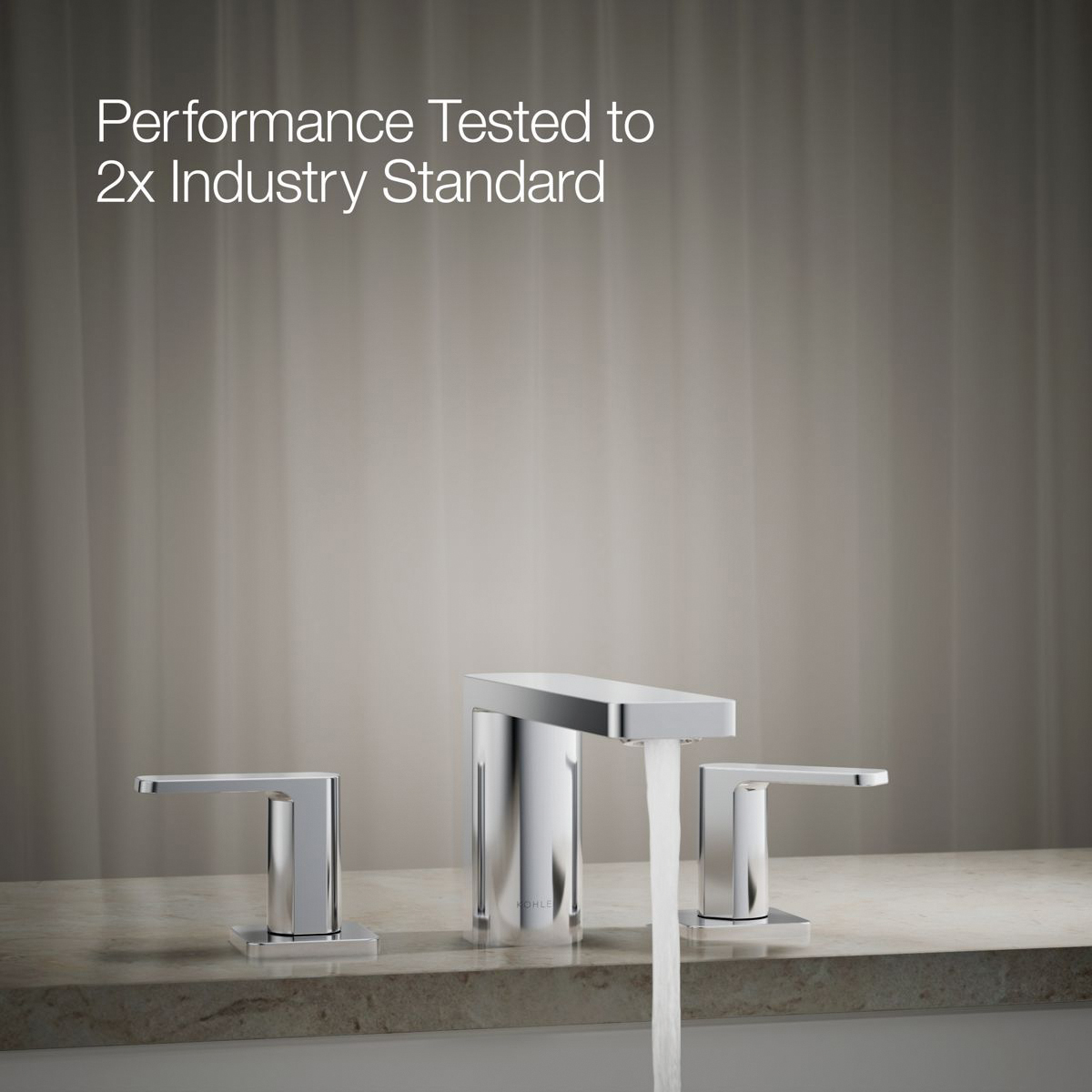Kohler® Parallel® K-27121-4-CP Bathroom Sink Faucet, 2-Handle, Deck, Polished Chrome thumbnail 3