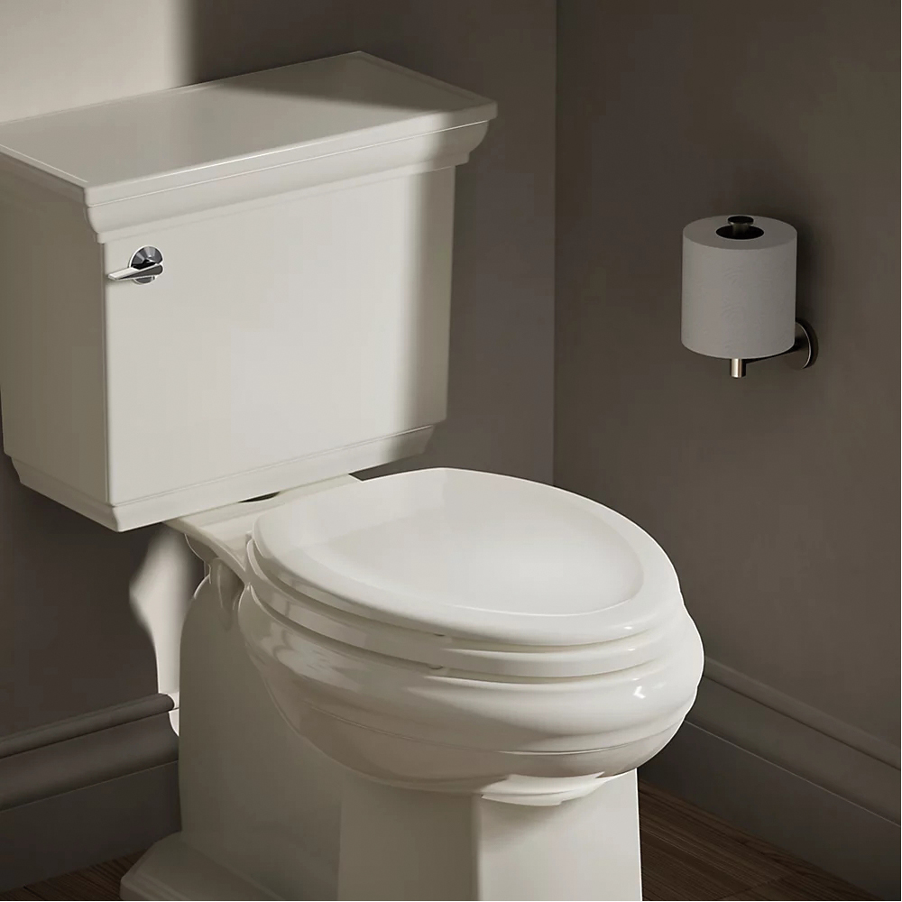 Kohler® Stonewood® K-4647-96 Toilet Seat, Contemporary, Modern, Elongated, Wood, Biscuit thumbnail 3