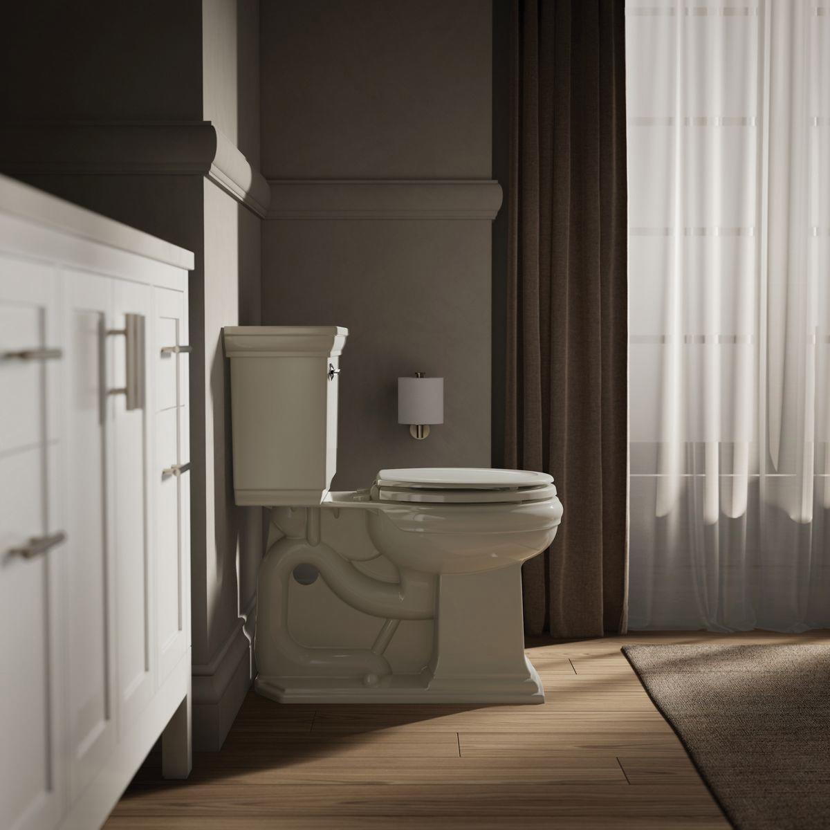 Kohler® Stonewood® K-4648-47 Toilet Seat, Round, Wood, Almond, 16-5/8 in L x 14-3/16 in W x 1-1/16 in H thumbnail 4
