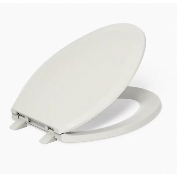 Kohler K-4652 Lustra™ Q2™ Advantage™ Solid Polypropylene Closed-Front Elongated Toilet Seat, 17-3/16 inch L x 14-3/16 inch W x 1 inch D, Almond