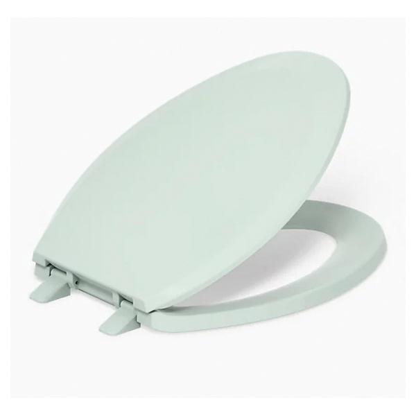 Kohler® Lustra™ K-4652-71 Toilet Seat, Contemporary, Traditional, Yes, Elongated, Plastic, Seafoam Green thumbnail 3