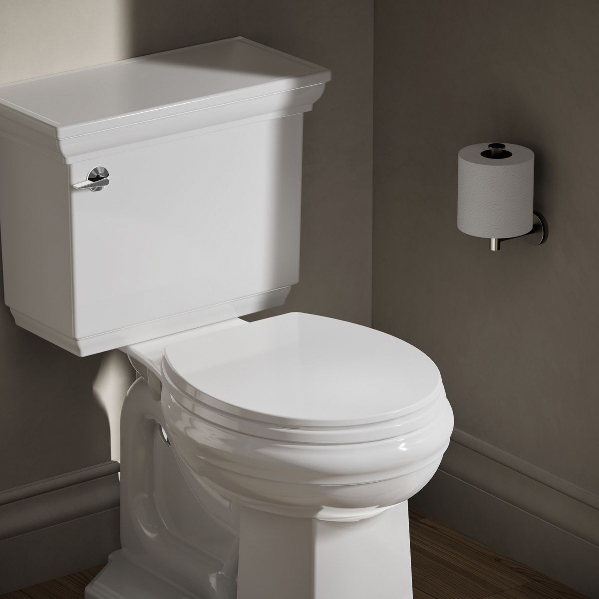 Kohler® Brevia™ K-4775-0 Toilet Seat, Round, Plastic, White, 16-5/8 in L x 14-3/16 in W x 7/8 in H thumbnail 3