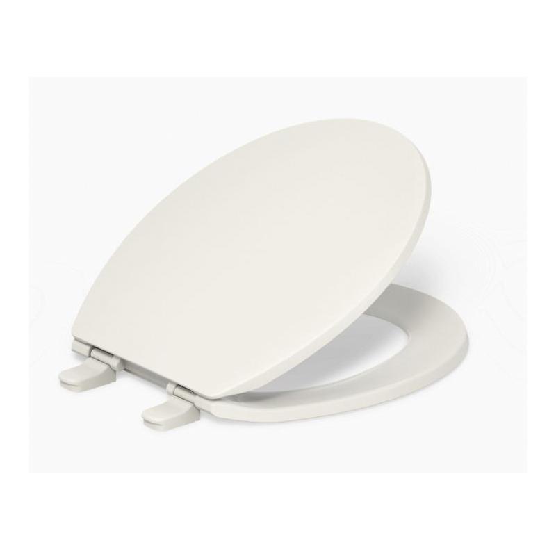 Kohler® Brevia™ K-4775-96 Toilet Seat, Round, Plastic, Biscuit, 16-5/8 in L x 14-3/16 in W x 7/8 in H