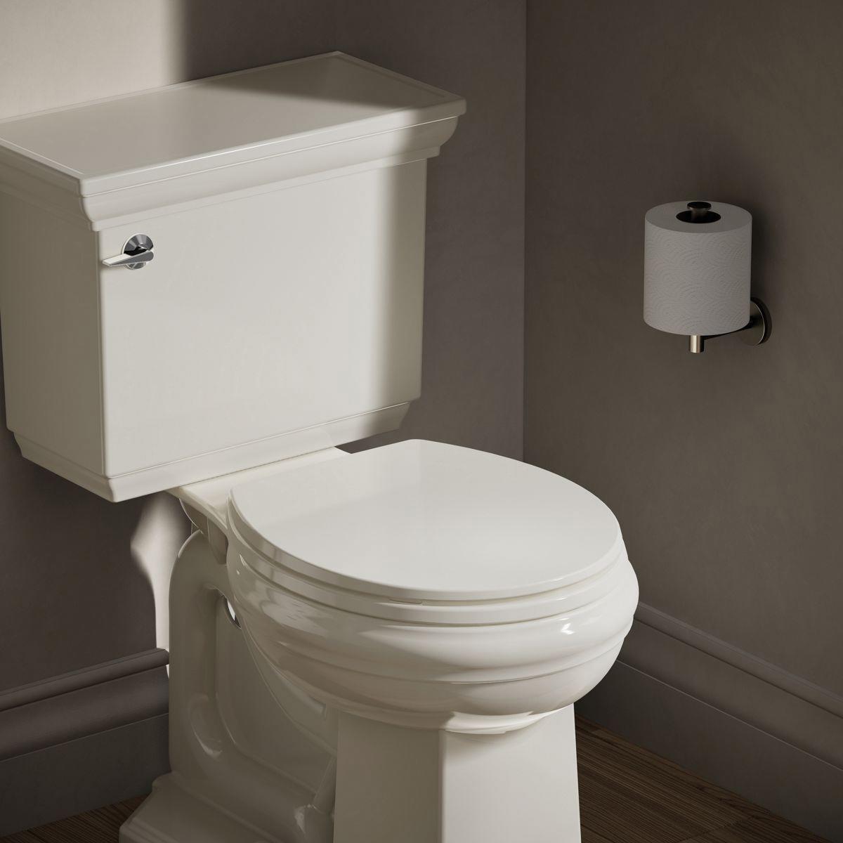 Kohler® Brevia™ K-4775-96 Toilet Seat, Round, Plastic, Biscuit, 16-5/8 in L x 14-3/16 in W x 7/8 in H thumbnail 2