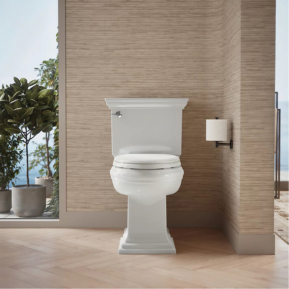 Kohler® Memoirs® K-5626-0 Toilet Bowl With Concealed Trapway, Elongated, 1.28 gpf Flush Rate, 12 in Rough-In, White thumbnail 3