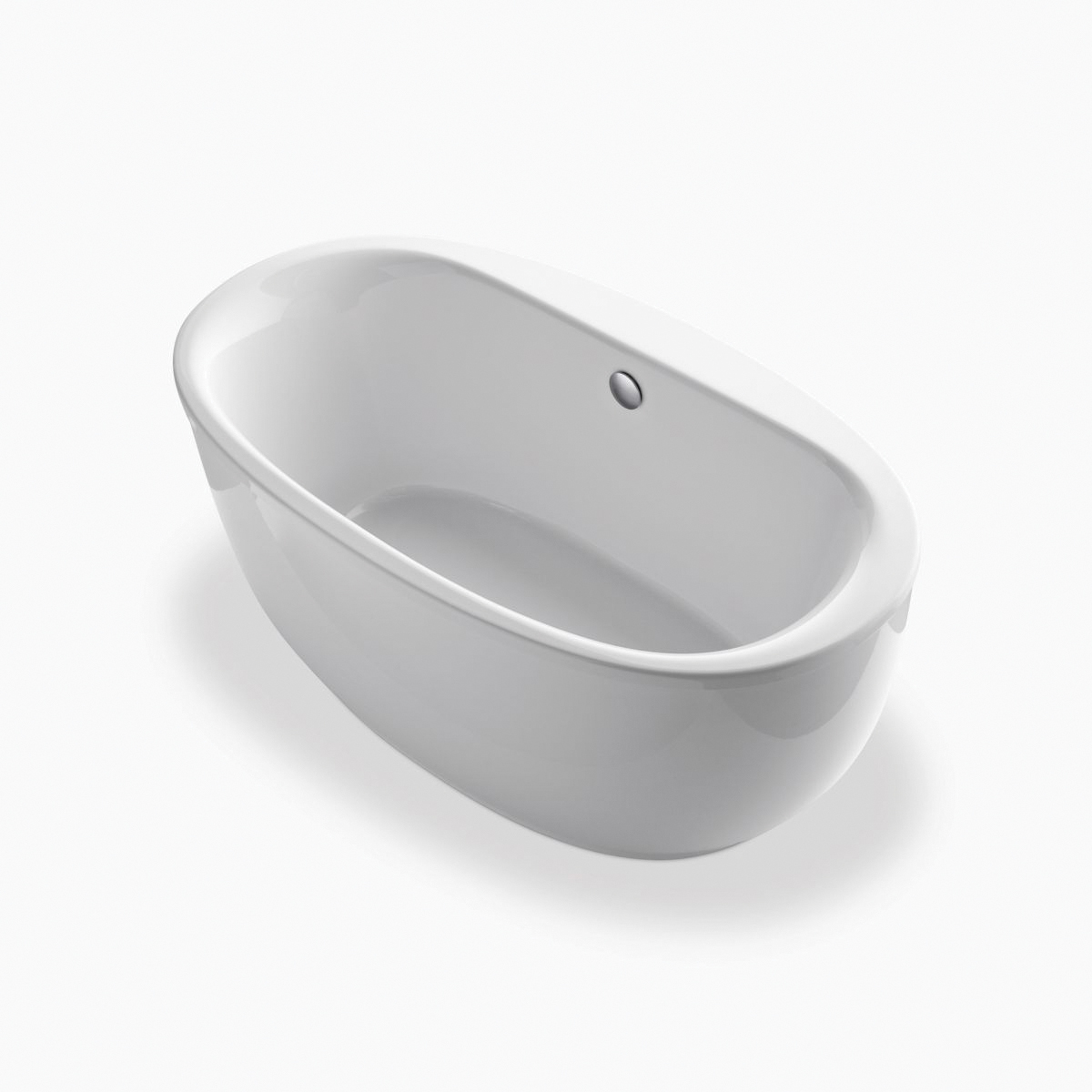 Kohler® Sunstruck® K-6369-0 Bathtub, Soaking Bath Therapy, Oval, 65-1/2 in L, 35-1/2 in W, Center Drain Location thumbnail 2