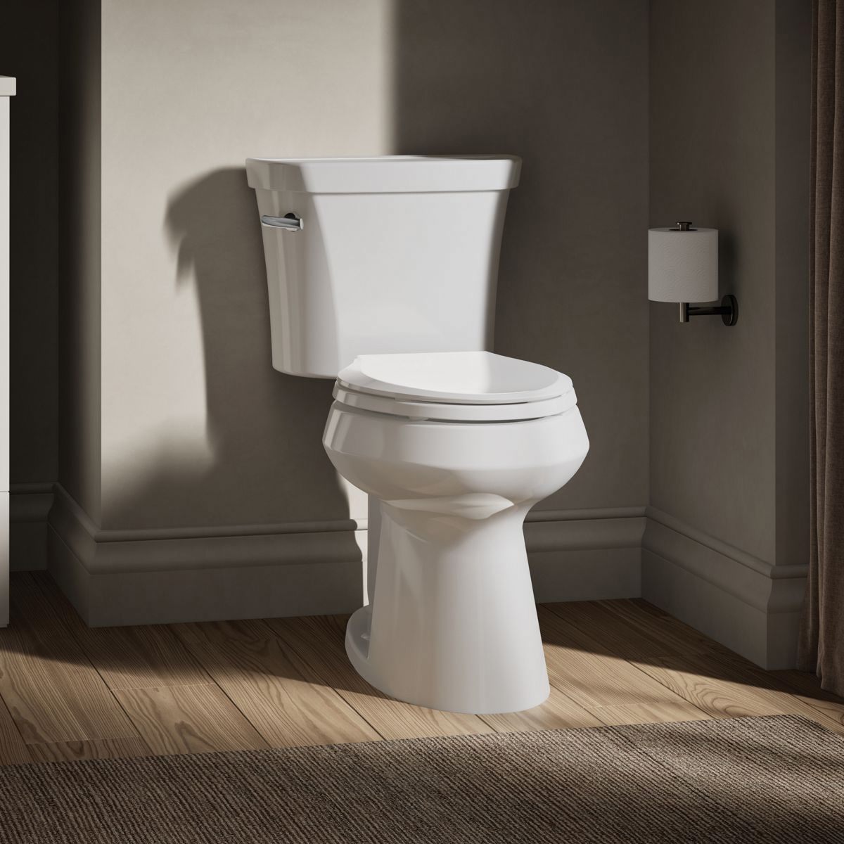 Kohler® Highline® K-80020-0 Toilet Bowl With Concealed Trapway, Elongated, 1.28 gpf Flush Rate, 12 in Rough-In, White