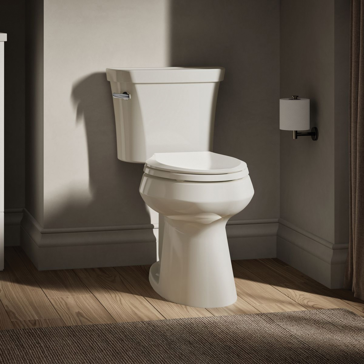 Kohler® Highline® K-80020-96 Toilet Bowl With Concealed Trapway, Elongated, 1.28 gpf Flush Rate, 12 in Rough-In, Biscuit