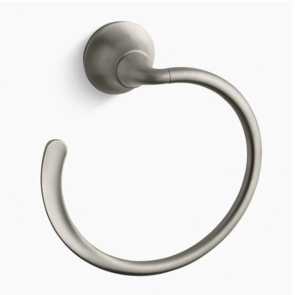Kohler® Forte® 1137 Sculpted Metal Towel Ring, 7-3/4 inch x 2-3/4 inch x 8-1/16 inch, Vibrant Brushed Nickel