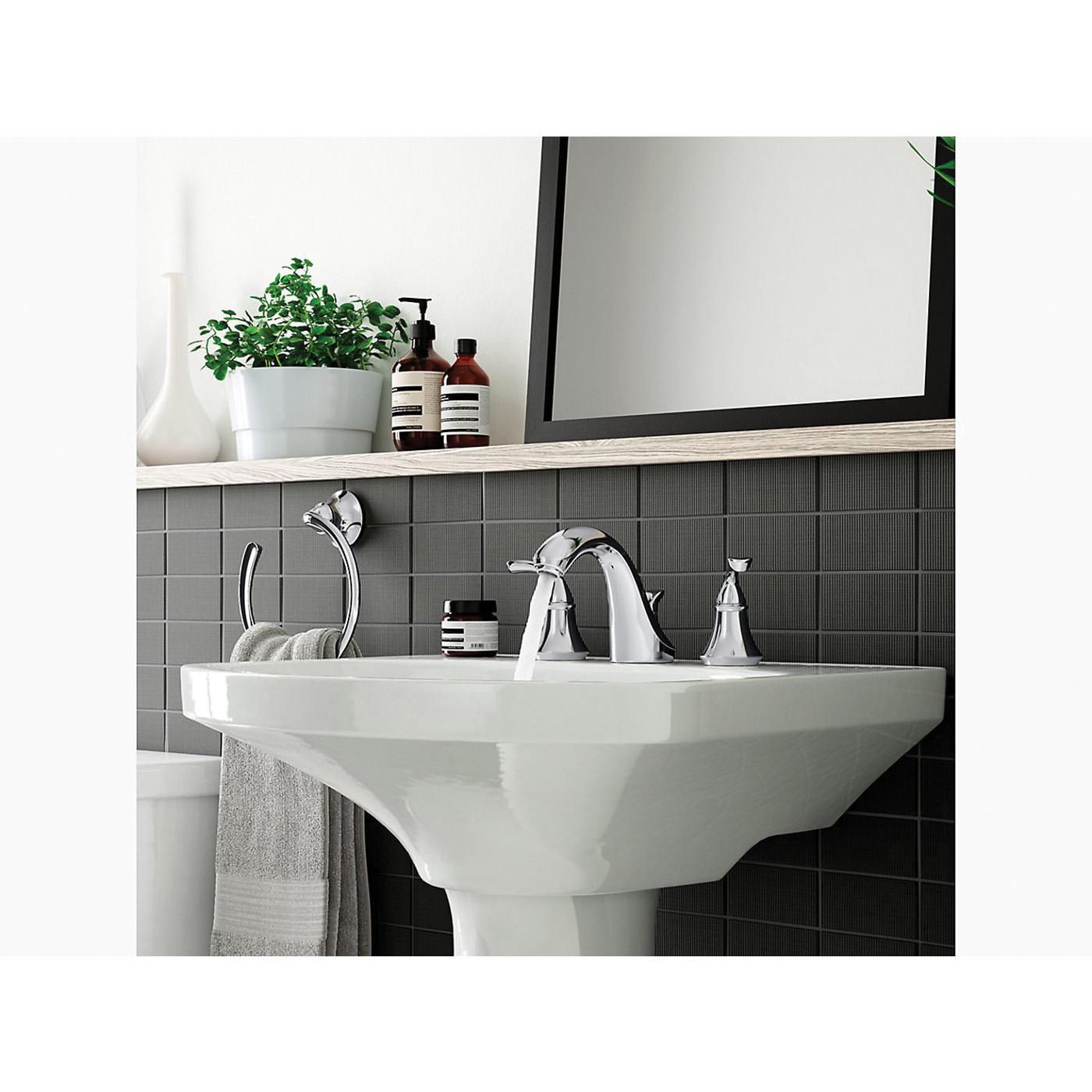 Kohler® Forte® 1137 Sculpted Metal Towel Ring, 7-3/4 inch x 2-3/4 inch x 8-1/16 inch, Polished Chrome