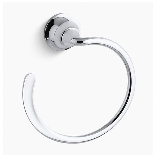 Kohler® Forte® 1137 Sculpted Metal Towel Ring, 7-3/4 inch x 2-3/4 inch x 8-1/16 inch, Polished Chrome
