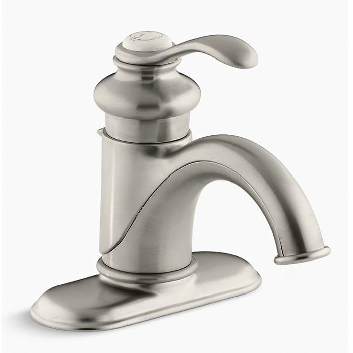 Kohler Fairfax® K-12181-BN Single Hole 1-Handle Lever Monoblock Bathroom Faucet, 1.5 gpm, Vibrant Brushed Nickel