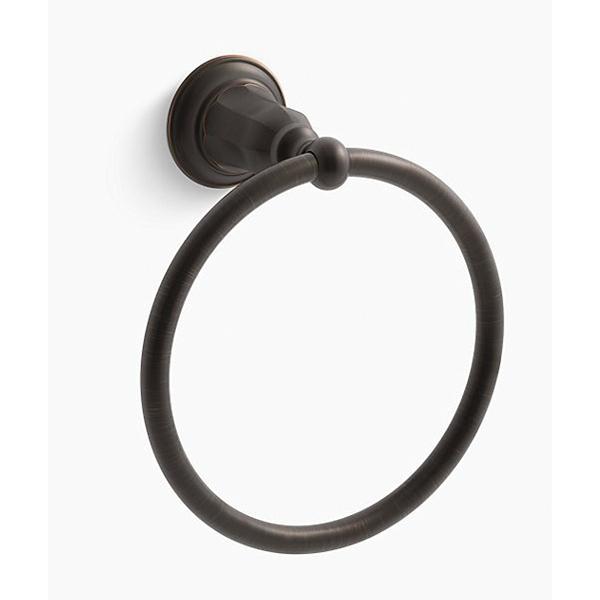 Kohler® Kelston® 13507 Brass Towel Ring, 7-3/16 inch x 3-15/16 inch x 8-1/8 inch, Oil-Rubbed Bronze
