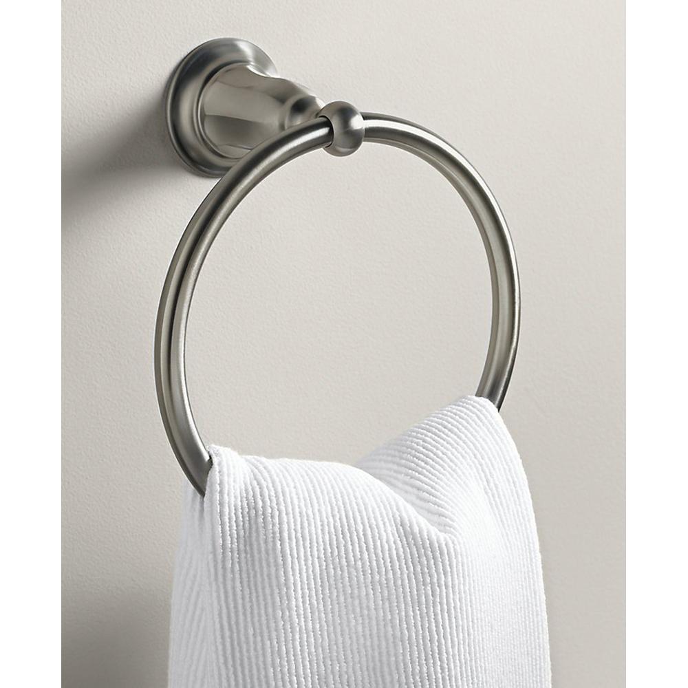Kohler® Kelston® K-13507-BN Towel Ring, 7-3/16 in Dia Ring, 8-1/8 in OAH, 3-15/16 in OAW, Metal