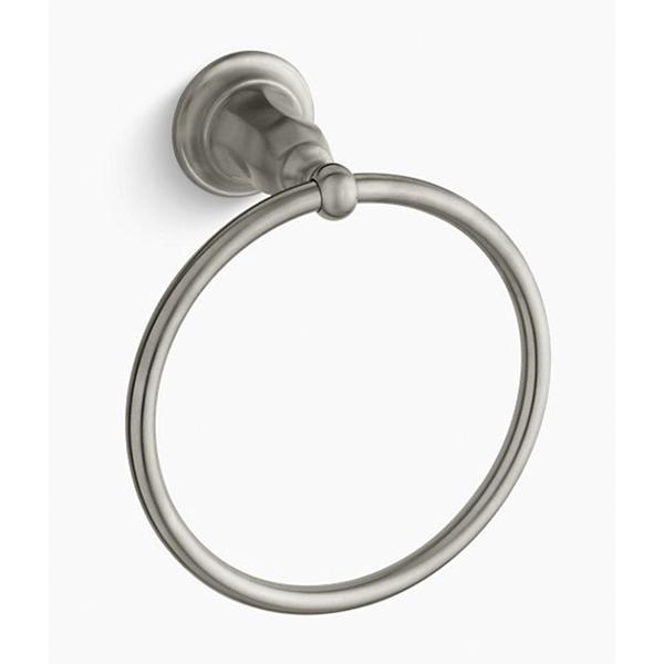 Kohler® Kelston® 13507 Brass Towel Ring, 7-3/16 inch x 3-15/16 inch x 8-1/8 inch, Vibrant Brushed Nickel