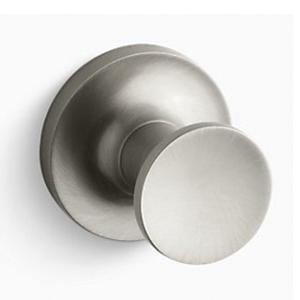 Kohler® Purist® K-14443-BN Robe Hook, 38 lb Capacity, 1-3/4 in W, 1-7/8 in H, Brass, Vibrant® Brushed Nickel thumbnail 2