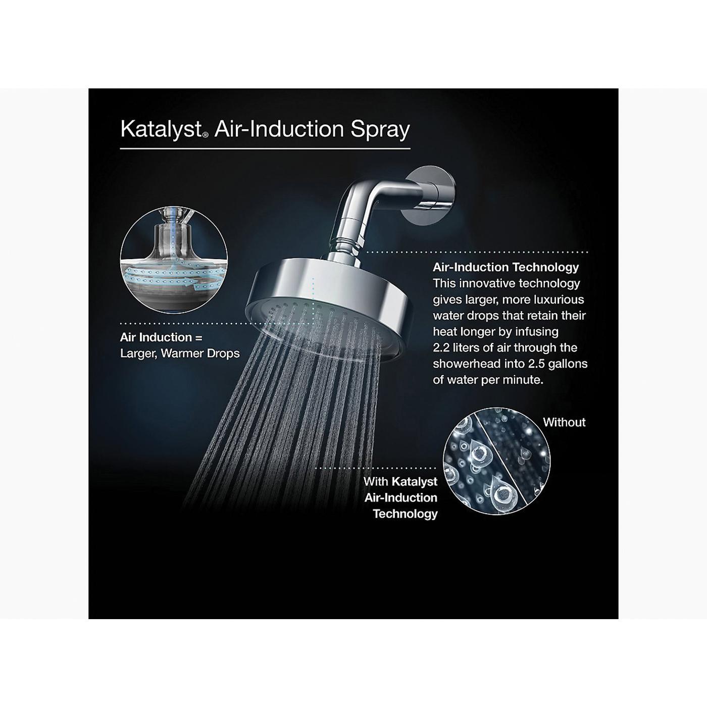 Kohler® Loure® K-14786-BN Showerhead, 2.5 gpm, 2 -Spray, Wall Mounting, 6-5/16 in H x 5-1/4 in W Head thumbnail 4