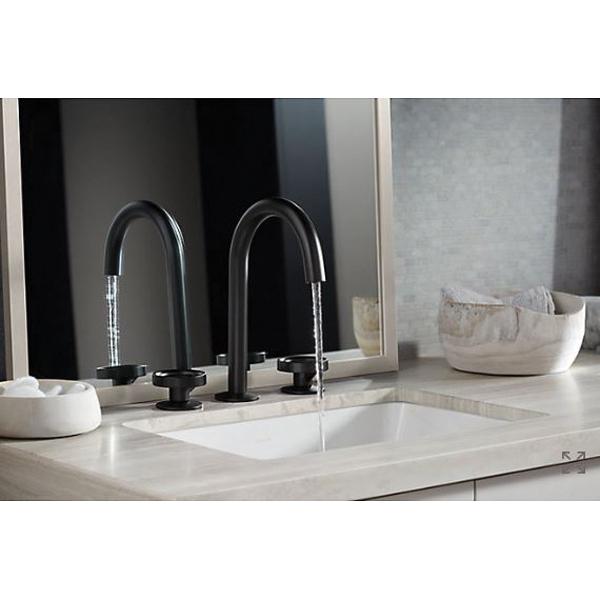 Kohler® Ladena® K-2214-7 Bathroom Sink, Rectangular, Vitreous China, Black thumbnail 2