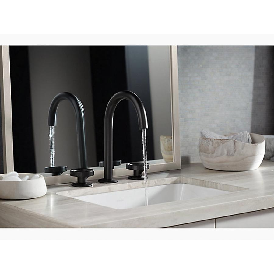 Kohler® Ladena® K-2214-7 Bathroom Sink, Rectangular, Vitreous China, Black thumbnail 4