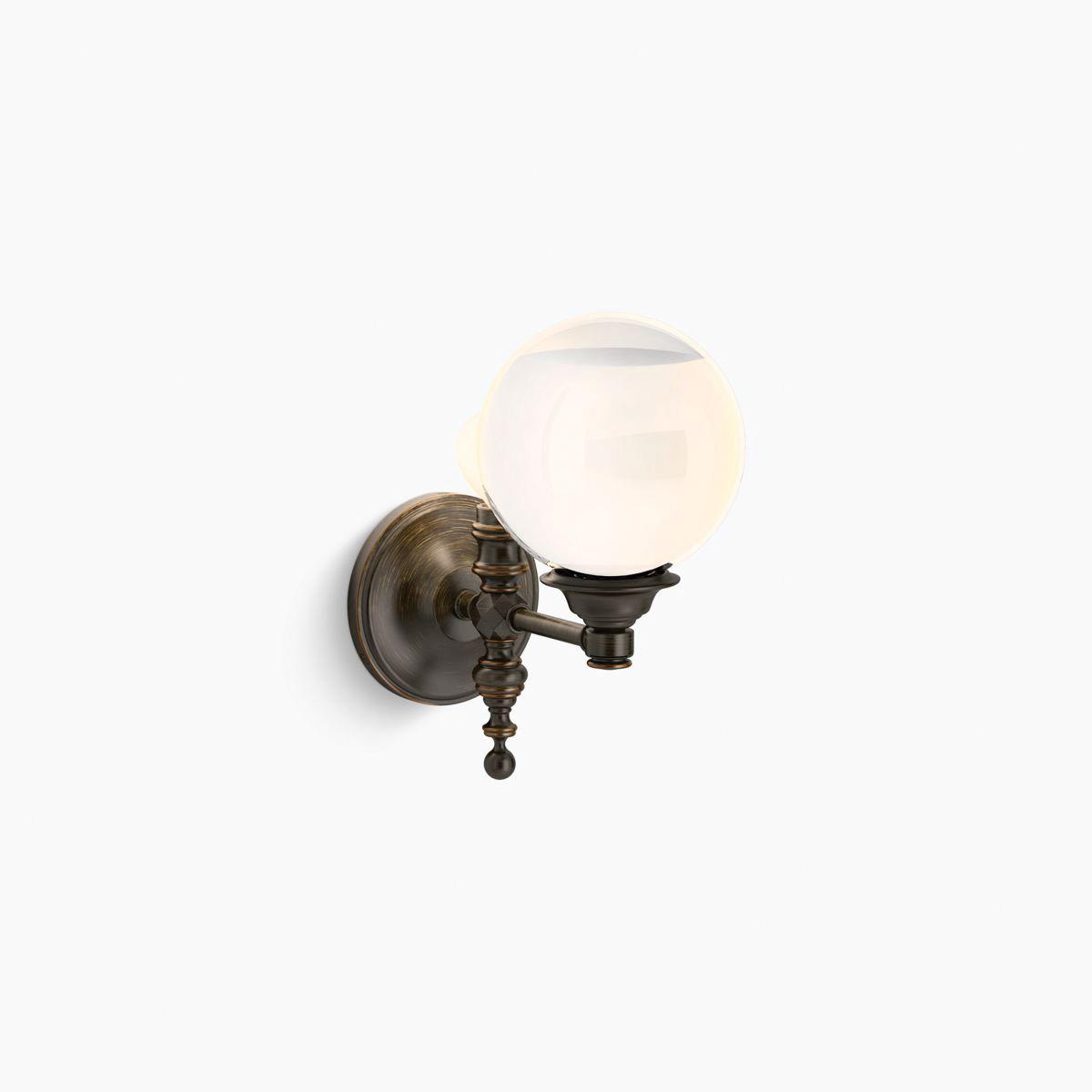 Kohler® Damask® K-22546-SC01-BZL Lacemaker Sconce, 60 W Fixture, 120 V, 1-Bulb, 450 Lumens, 2300 K, Brass Fixture thumbnail 4