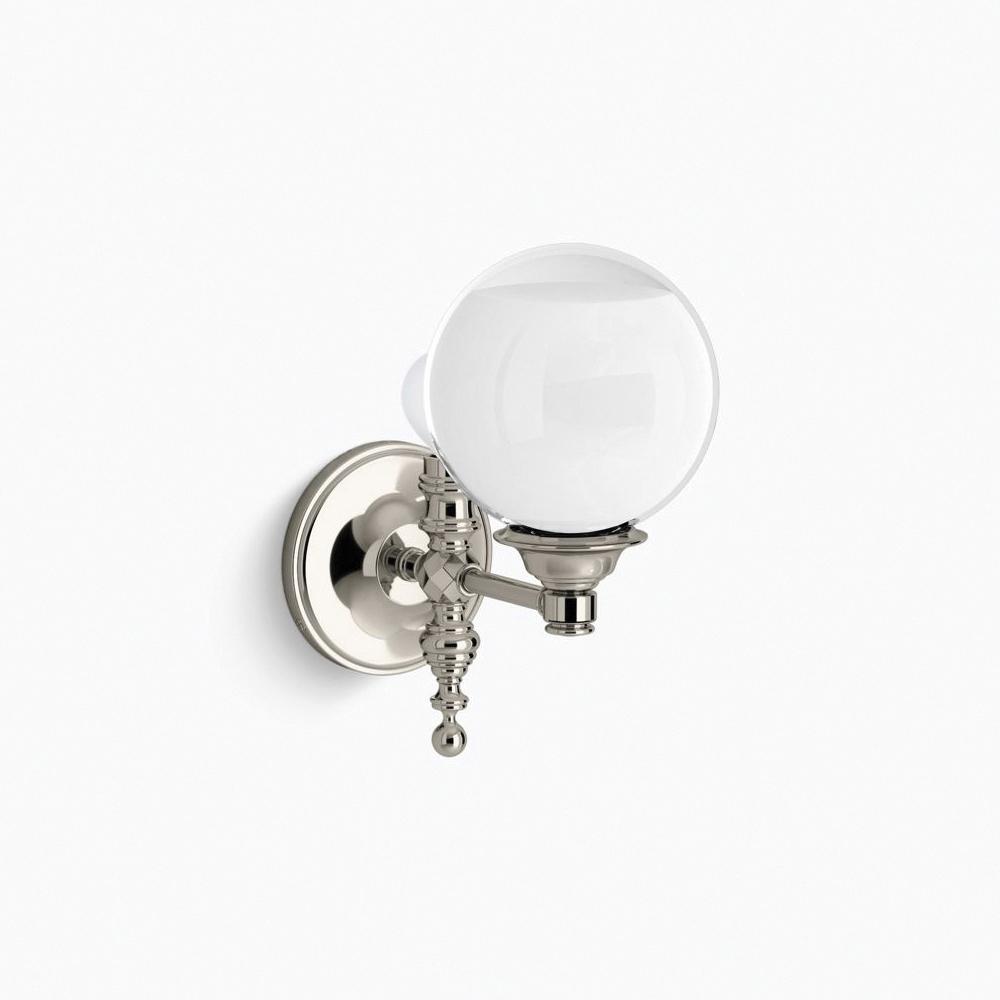 Kohler® Damask® K-22546-SC01-SNL Lacemaker Sconce, 60 W Fixture, 120 V, 1-Bulb, 450 Lumens, 2300 K, Brass Fixture