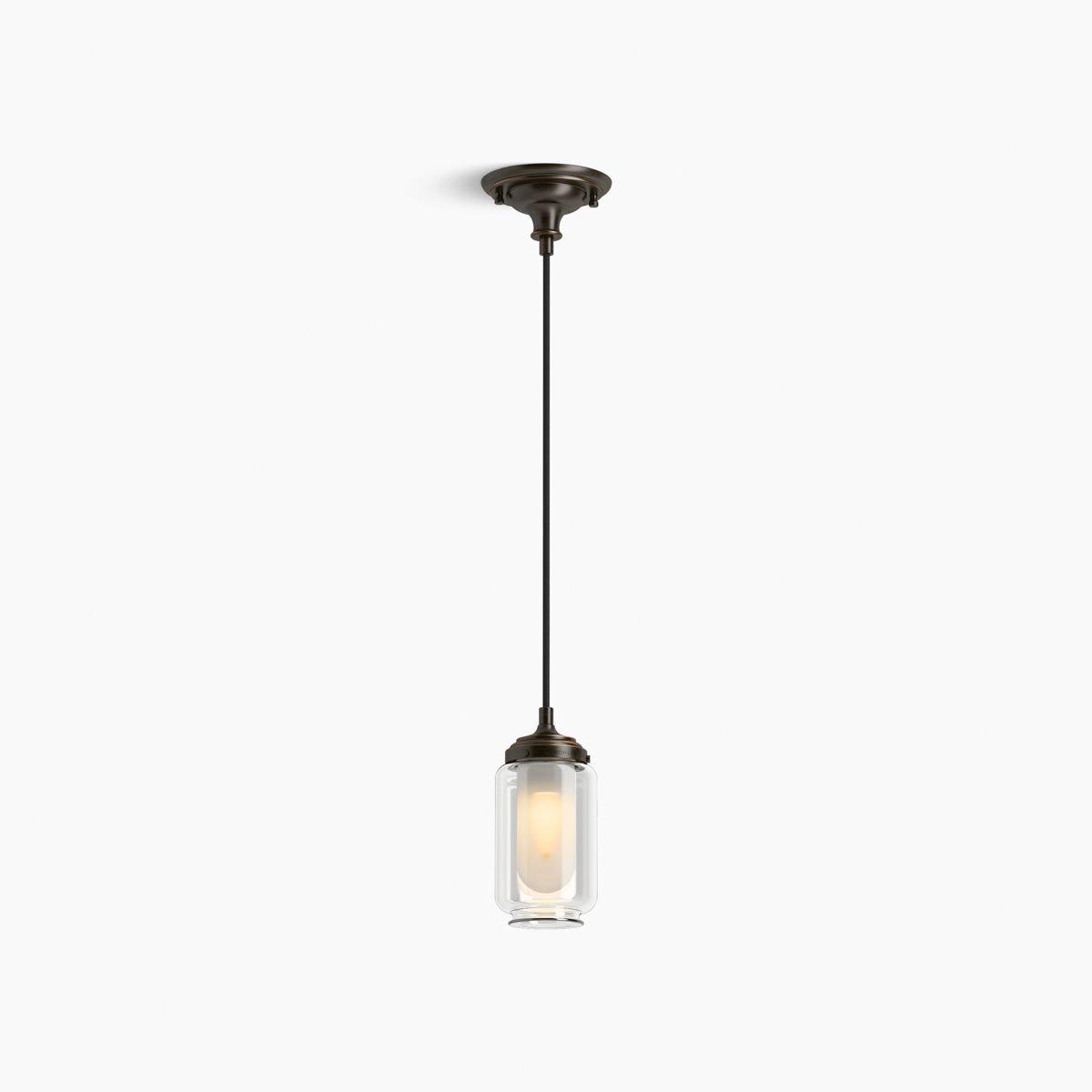 Kohler® Artifacts® K-22653-PE01-BZL Pendant Light, 40 W Fixture, 120 V, Incandescent Bulb, 1-Bulb, 450 Lumens, 3000 K