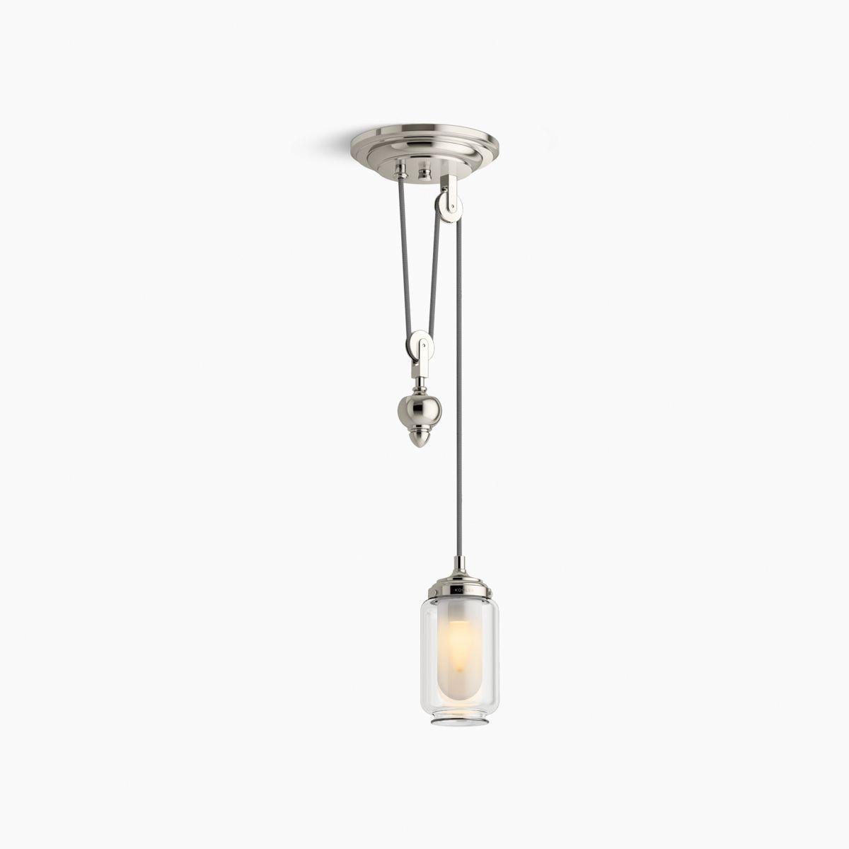 Kohler® Artifacts® K-22654-PE01-SNL Pendant Light, 40 W Fixture, 120 V, Fluorescent Bulb, 1-Bulb, 450 Lumens, 3000 K thumbnail 2