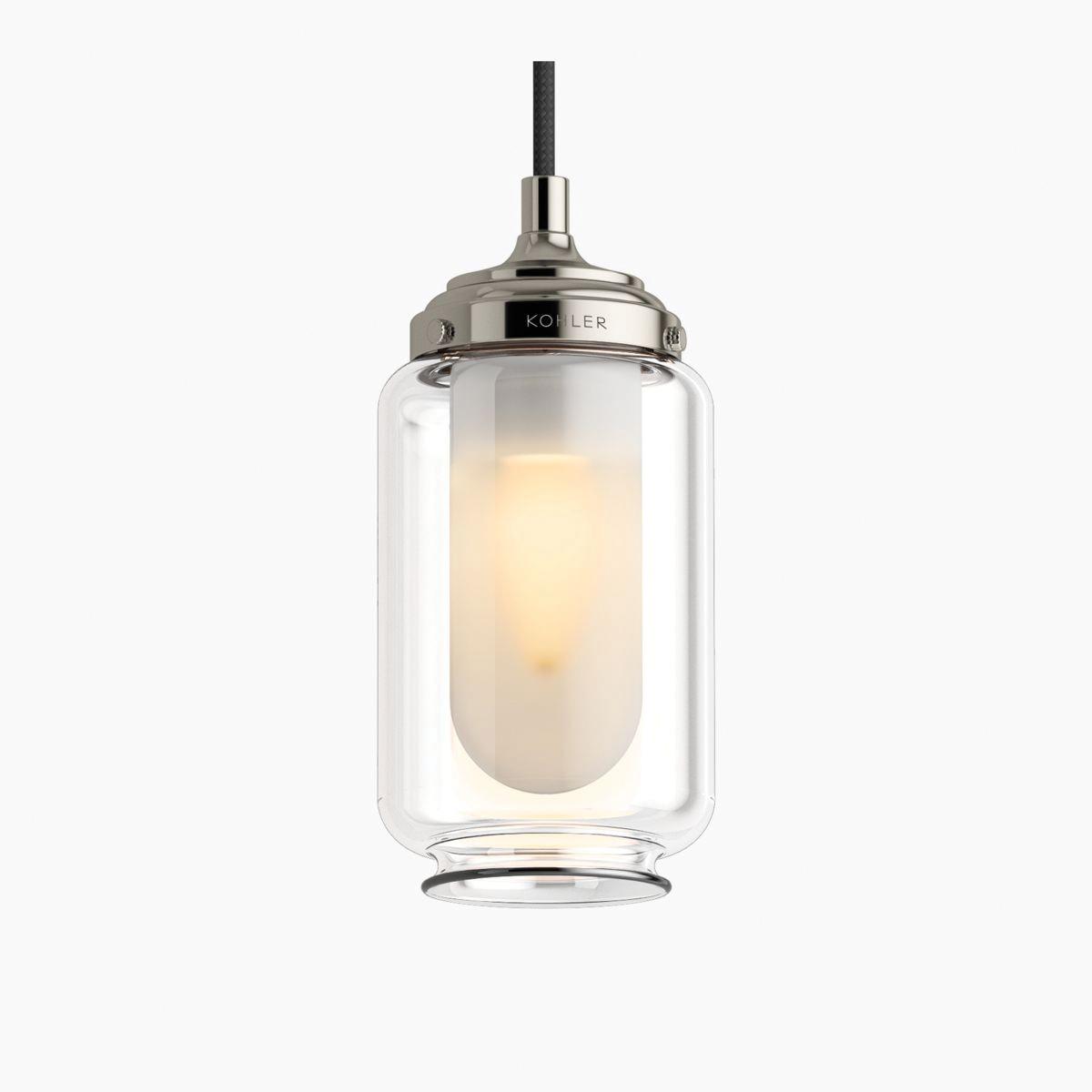 Kohler® Artifacts® K-22654-PE01-SNL Pendant Light, 40 W Fixture, 120 V, Fluorescent Bulb, 1-Bulb, 450 Lumens, 3000 K thumbnail 4